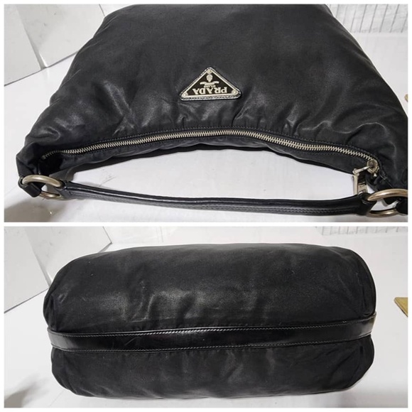 Authentic PRADA Tessuto Nylon Saffiano Sacca Shoulder Bag Black - Picture 12 of 16